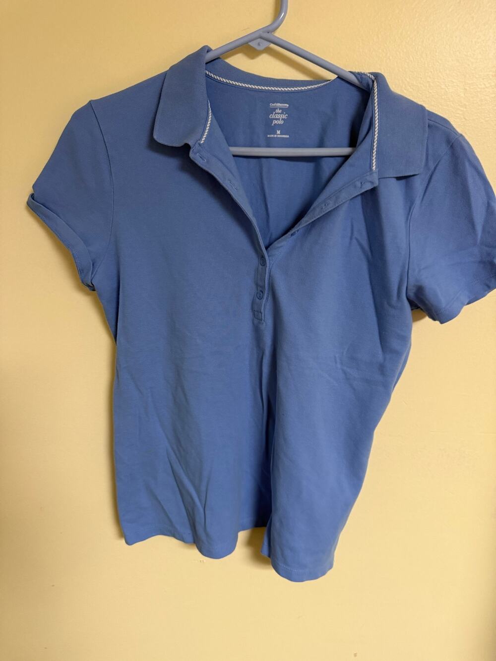 Croft & Barrow Women’s Medium Blue Classic Short Sleeve Polo Shirt